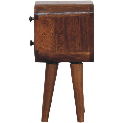 Artisan - Extra Mini Curved Chestnut Bedside