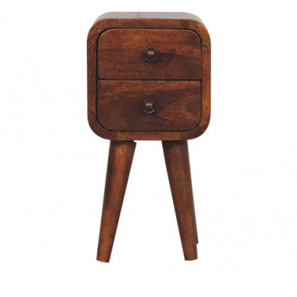 Artisan - Extra Mini Curved Chestnut Bedside