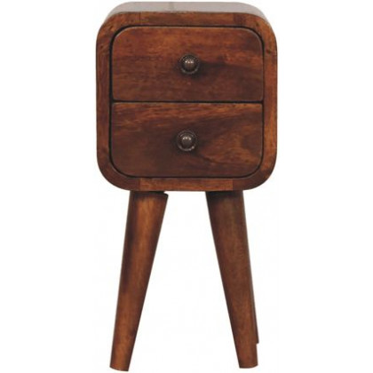 Artisan - Extra Mini Curved Chestnut Bedside