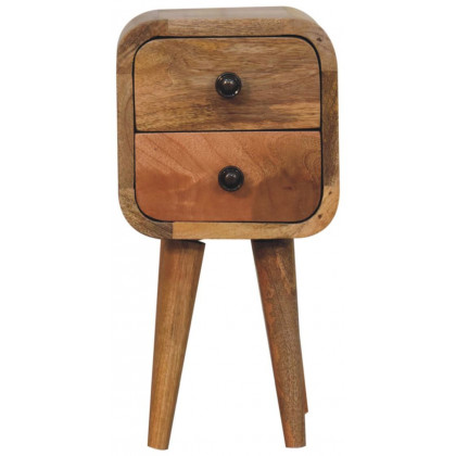 Artisan - Extra Mini Curved Oak-Ish Bedside