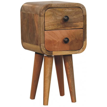 Artisan - Extra Mini Curved Oak-Ish Bedside