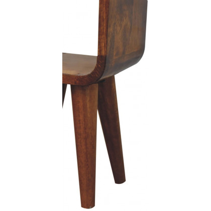 Artisan - Extra Mini Minimalist Open Curved Chestnut Bedside
