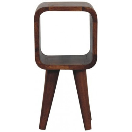 Artisan - Extra Mini Minimalist Open Curved Chestnut Bedside