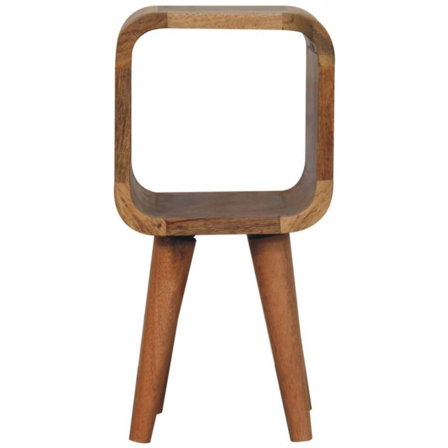Artisan - Extra Mini Minimalist Open Curved Oak-Ish Bedside