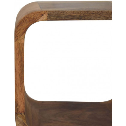 Artisan - Extra Mini Minimalist Open Curved Oak-Ish Bedside