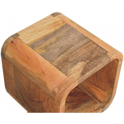 Artisan - Extra Mini Minimalist Open Curved Oak-Ish Bedside