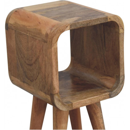 Artisan - Extra Mini Minimalist Open Curved Oak-Ish Bedside