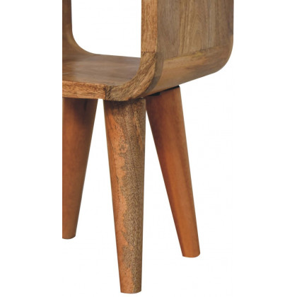 Artisan - Extra Mini Minimalist Open Curved Oak-Ish Bedside