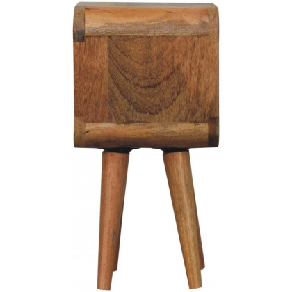 Artisan - Extra Mini Minimalist Open Curved Oak-Ish Bedside