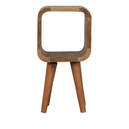 Artisan - Extra Mini Minimalist Open Curved Oak-Ish Bedside