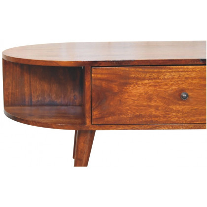 Artisan - Chestnut Oval Coffee Table With 2 Drawer