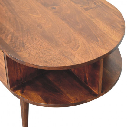 Artisan - Chestnut Oval Coffee Table With 2 Drawer