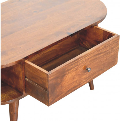 Artisan - Chestnut Oval Coffee Table With 2 Drawer
