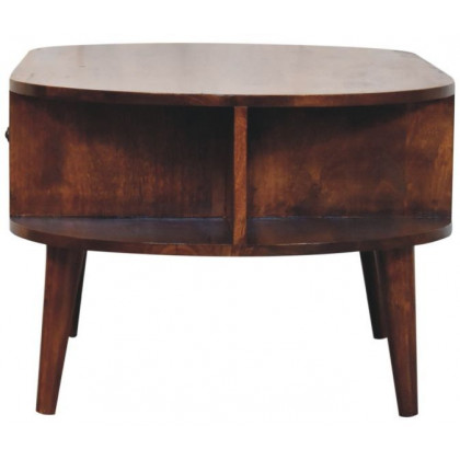 Artisan - Chestnut Oval Coffee Table With 2 Drawer