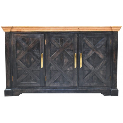 Artisan - Regal Ash Black Rustic Sideboard