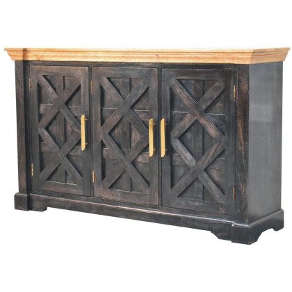 Artisan - Regal Ash Black Rustic Sideboard