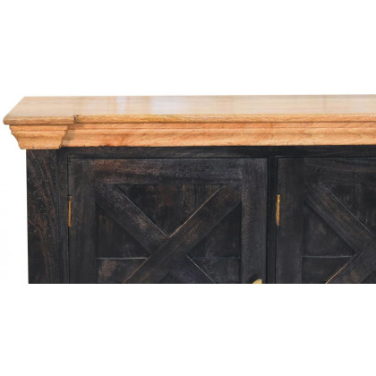 Artisan - Regal Ash Black Rustic Sideboard