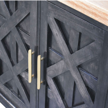 Artisan - Regal Ash Black Rustic Sideboard