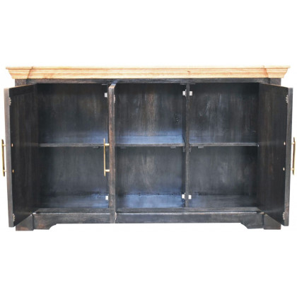 Artisan - Regal Ash Black Rustic Sideboard