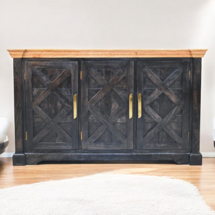Artisan - Regal Ash Black Rustic Sideboard