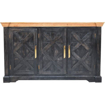 Artisan - Regal Ash Black Rustic Sideboard