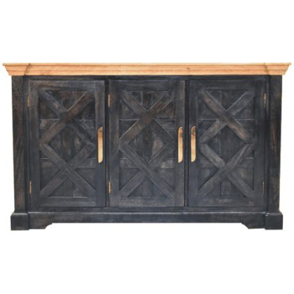 Artisan - Regal Ash Black Rustic Sideboard