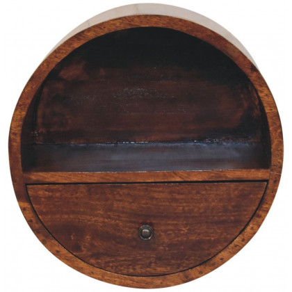 Artisan - Floating Circle Chestnut Bedside
