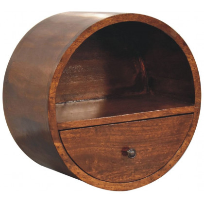 Artisan - Floating Circle Chestnut Bedside