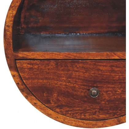 Artisan - Floating Circle Chestnut Bedside