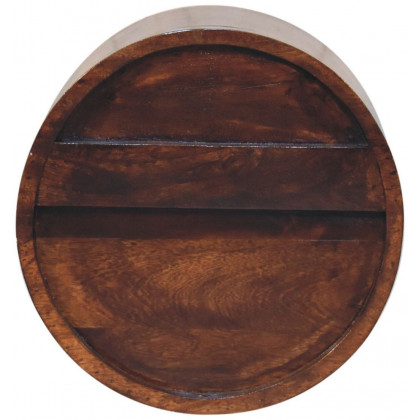 Artisan - Floating Circle Chestnut Bedside