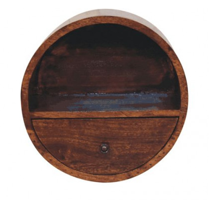 Artisan - Floating Circle Chestnut Bedside