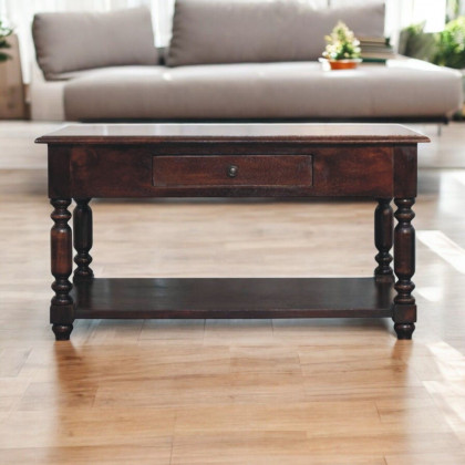 Artisan - Turned Legs Cherry Console Table