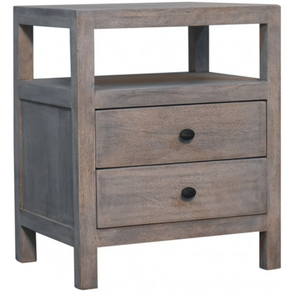 Artisan - Acid Wash 2 Drawer Open Bedside