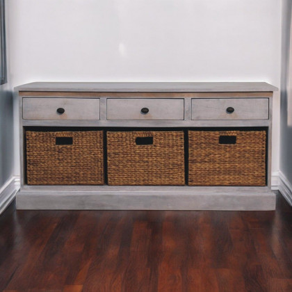 Artisan - Acid Wash Basket Storage Cabinet