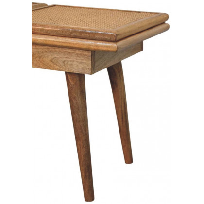 Artisan - Larissa Triple Accent Oak-Ish Cane Bench