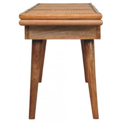 Artisan - Larissa Triple Accent Oak-Ish Cane Bench