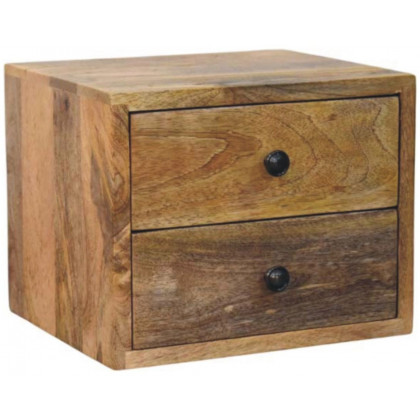 Artisan - Solis 2-Drawer Oak-Ish Wall Mounted Nightstand