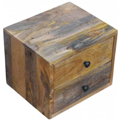 Artisan - Solis 2-Drawer Oak-Ish Wall Mounted Nightstand