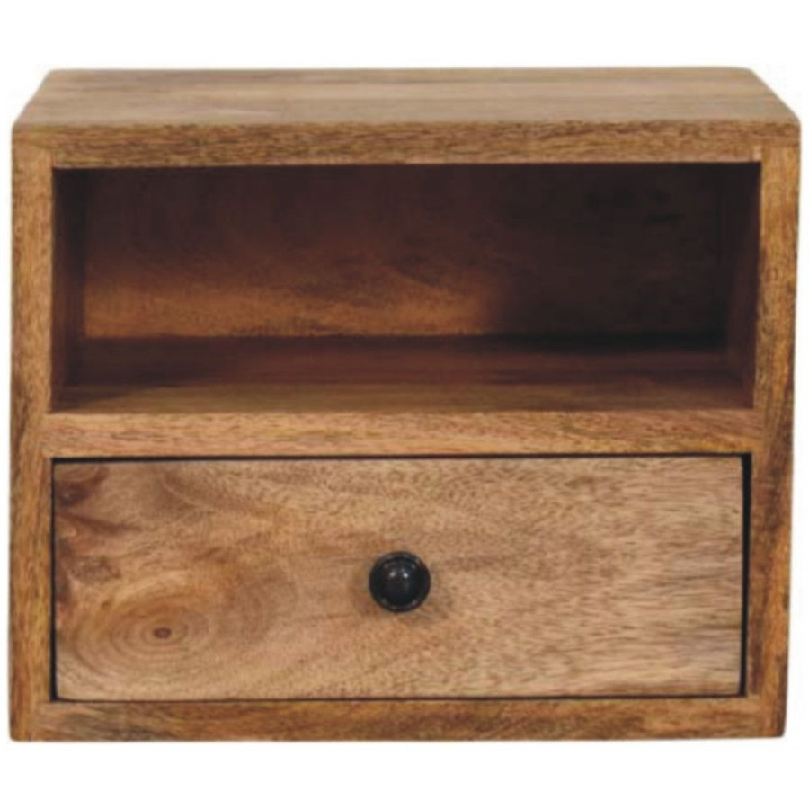 Artisan - Solis 1-Drawer Oak-Ish Wall Mounted Nightstand