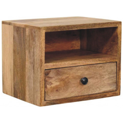 Artisan - Solis 1-Drawer Oak-Ish Wall Mounted Nightstand