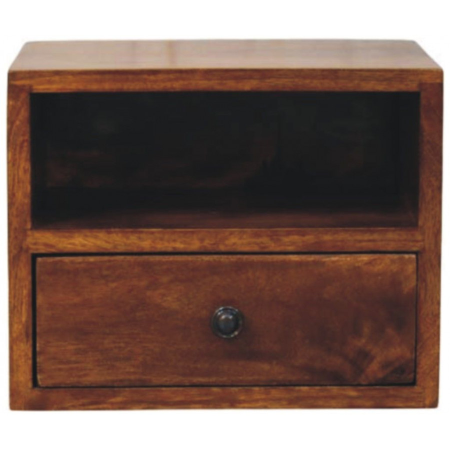 Artisan - Solis 1-Drawer Chestnut Wall Mounted Nightstand