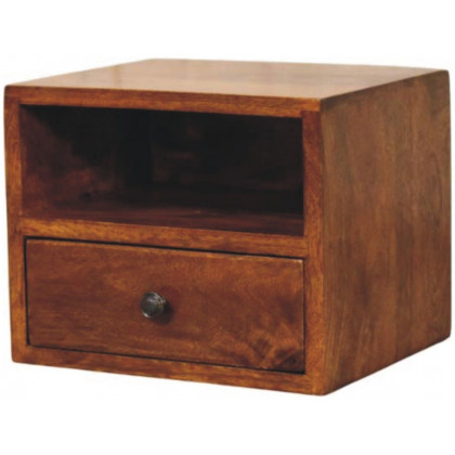 Artisan - Solis 1-Drawer Chestnut Wall Mounted Nightstand