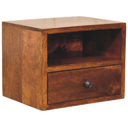 Artisan - Solis 1-Drawer Chestnut Wall Mounted Nightstand