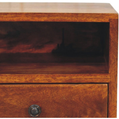 Artisan - Solis 1-Drawer Chestnut Wall Mounted Nightstand