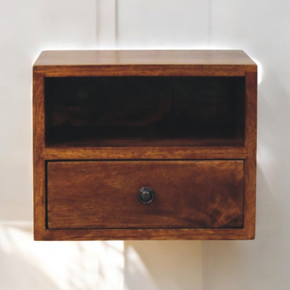 Artisan - Solis 1-Drawer Chestnut Wall Mounted Nightstand