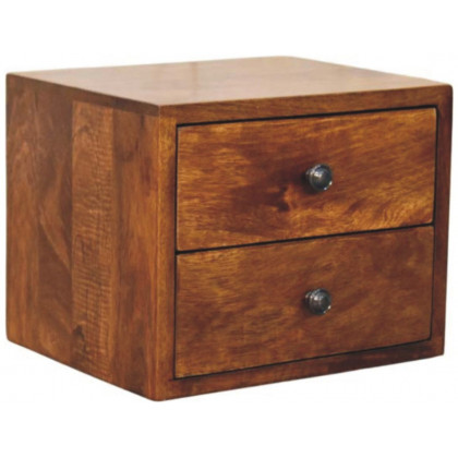 Artisan - Solis 2-Drawer Chestnut Wall Mounted Nightstand