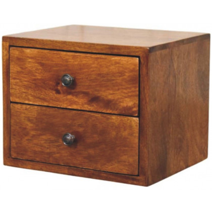 Artisan - Solis 2-Drawer Chestnut Wall Mounted Nightstand