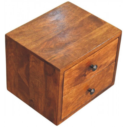 Artisan - Solis 2-Drawer Chestnut Wall Mounted Nightstand