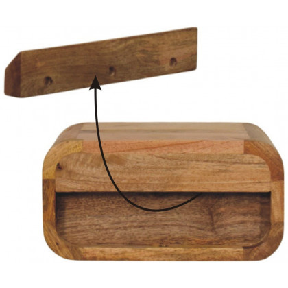 Artisan - Avora Mini Wall-Mounted Oak-Ish 1 Drawer Nightstand