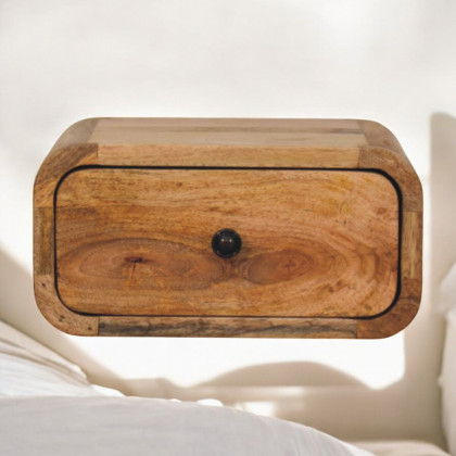 Artisan - Avora Mini Wall-Mounted Oak-Ish 1 Drawer Nightstand